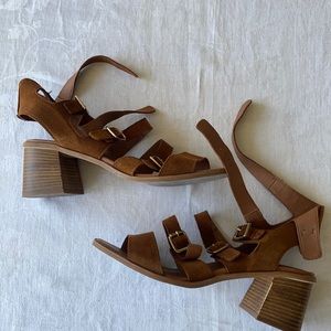 **SOLD Shelley’s London brown suede sandal heels